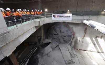 Auckland’s City Rail Link tunnel boring machine breaks through after 7-month underground journey